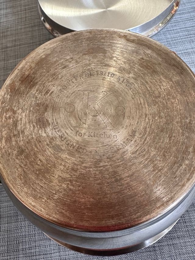 Olla de acero inoxidable con tapa