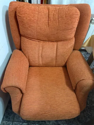 2 Sillónes reclinables naranjas, en pack