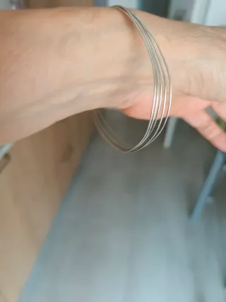 Pulsera ajustable de plata de ley