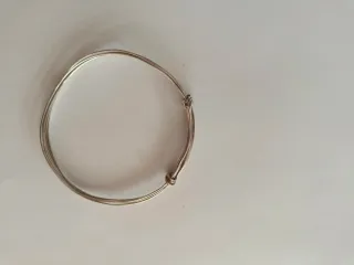 Pulsera ajustable de plata de ley