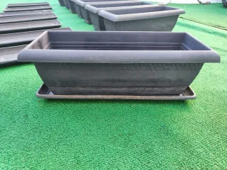 Jardineras de PVC Gris Oscuro