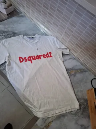 T-shirt Dsquared2 bianca con logo