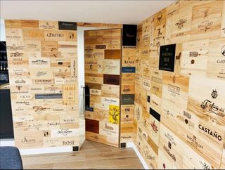 Decoración madera forrar puertas paredes muebles