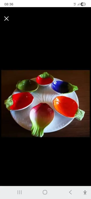 Set 6 Pz Pinzimonio Ceramica