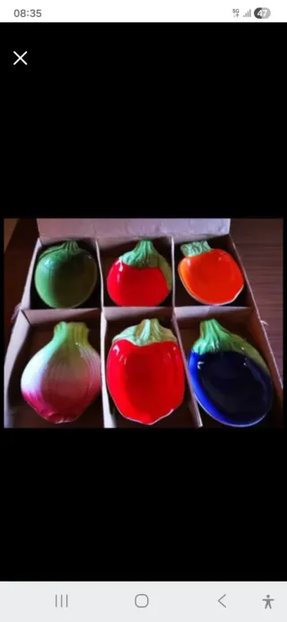 Set 6 Pz Pinzimonio Ceramica