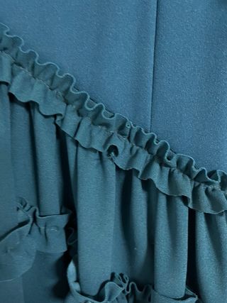 Traje Gitana Canastero Azul Petróleo