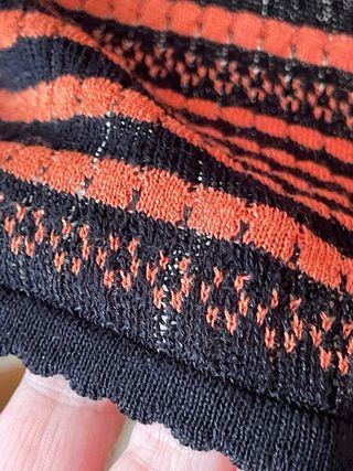 Vestido Zara punto rayas naranja y negro Talla M