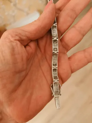 Pulsera de azabache y plata de ley