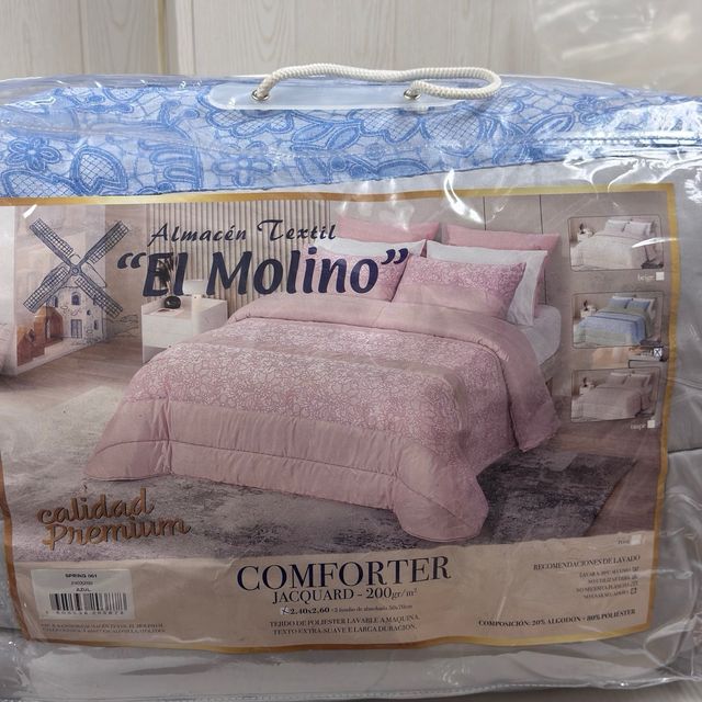 Edredones rosa, azul o beige 135/150 cm con fundas