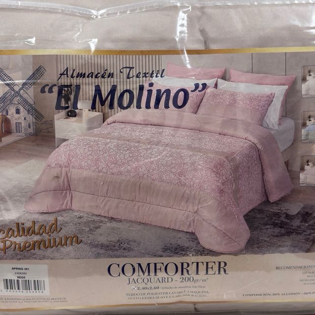 Edredones rosa, azul o beige 135/150 cm con fundas