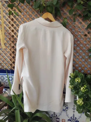 Blazer ZARA americana crema doble botonadura