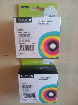 Cartucho Tinta compatible HP 338 Negro y 343 Color