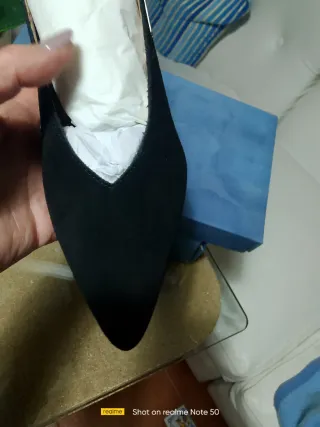 Pepe Jeans Zapatos Tacón Negro Ante Talla 38