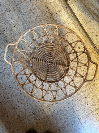 Cesto de mimbre para almacenaje