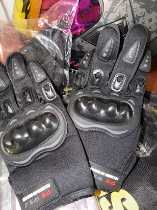 Casco Soman Moto Negro y Rosa