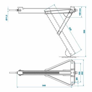 Pata Chasis Ultraligera 605mm