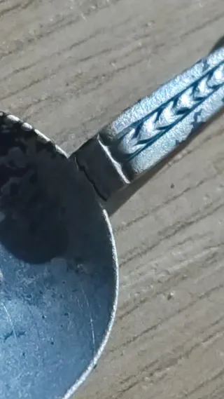 Cucchiaio da dessert in argento del regno di Alfonso XII