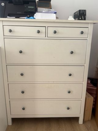 Cómoda blanca 4 cajones madera