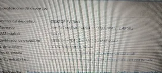 Portátil Acer i5 2.4GHz 8GB RAM 500GB SSD Win 11