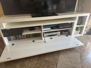 Mueble TV Blanco Brillo 2 Módulos