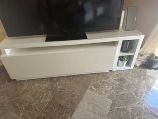 Mueble TV Blanco Brillo 2 Módulos