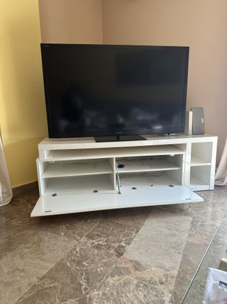 Mueble TV Blanco Brillo 2 Módulos