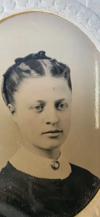 Ferrotipo Bellissimo Fine '800 con cornice