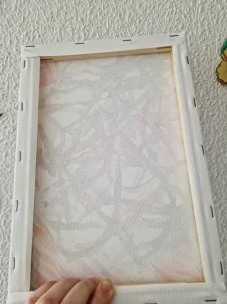 Cuadro abstracto acrílico multicolor