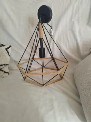 Lámpara de forja y cuerda