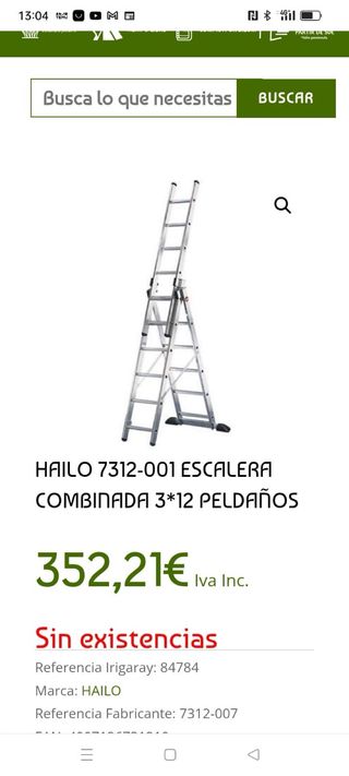 Escalera HAILO 7312-001 combinada