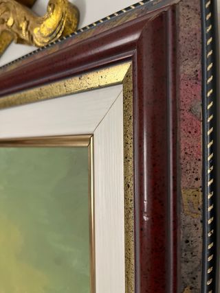 Cuadro antiguo grande flores