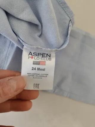 Camicia Aspen Polo Club 24 mesi celeste