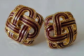 Pendientes clip vintage Lanvin arabesques 80s