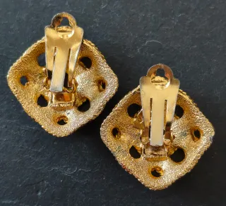 Pendientes clip vintage Lanvin arabesques 80s