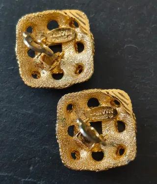 Pendientes clip vintage Lanvin arabesques 80s