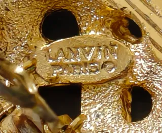 Pendientes clip vintage Lanvin arabesques 80s