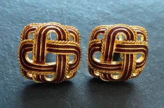 Pendientes clip vintage Lanvin arabesques 80s