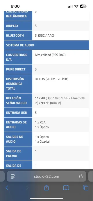 Yamaha WXC-50 Streamer no negociable