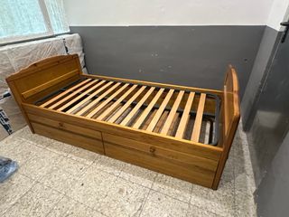 Cama nido de madera (90x190) - Incluye somier extr