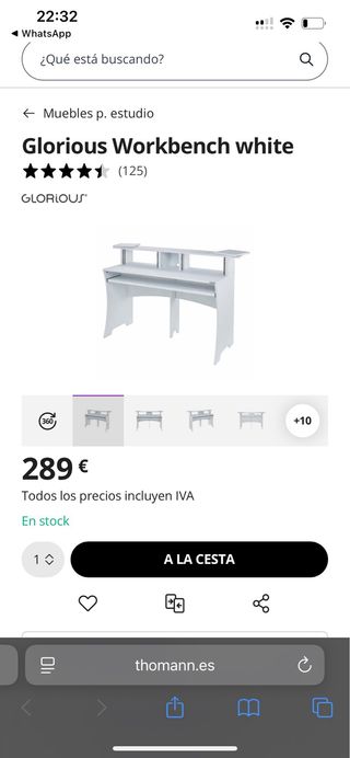 Escritorio Estudio Grabación Glorius