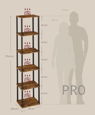 Scaffale di stoccaggio a 6 livelli