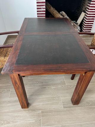 Mesa comedor extensible madera maciza