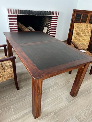Mesa comedor extensible madera maciza