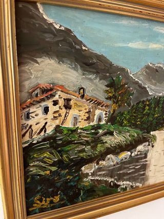 Set di tre quadri antichi dorati