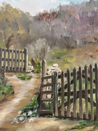 Set di tre quadri antichi dorati