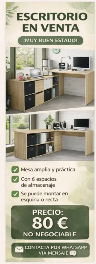 Escritorio multifuncional grande