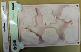 Molde silicona animales cocina