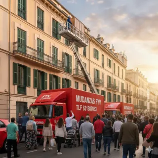 Mudanzas Camión con Plataforma