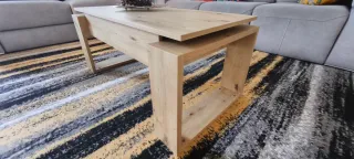 Mesa de centro elevable de madera