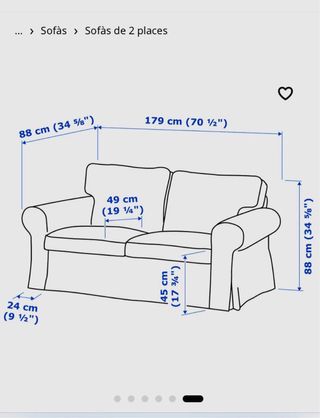Sofá Ikea Beige Tela